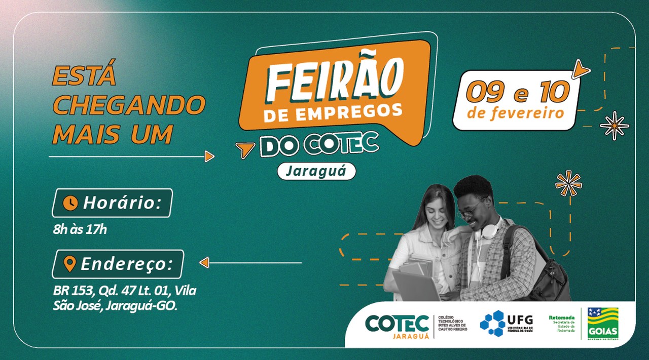 Feirão de Empregos do Cotec chega à Jaraguá no dia 09 de fevereiro
